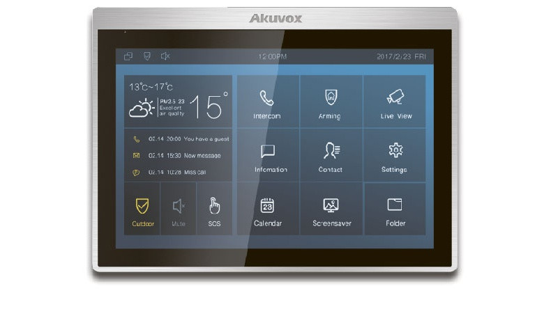 Akuvox-IT83R - настенный интерком-монитор, Android 6.0, сенсорный экран 10