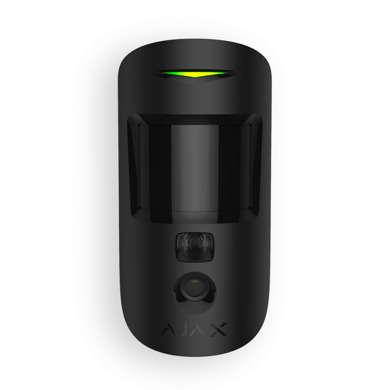 Ajax MotionCam - беспроводной датчик движения с фотокамерой для верификации тревог. Цвет черный